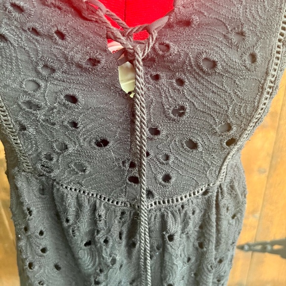 Pretty Black Eyelet sleeveless dress Knox Rose sz XL - Picture 2 of 5